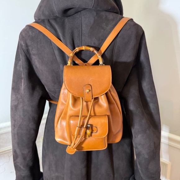 Gucci Bamboo Leather Backpack - Picture 6 of 15